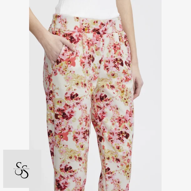 ICHI IHKATE - Bukser - calypso coral flower aop