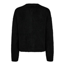 FRO O-NECK CARDIGAN - BLACK,
