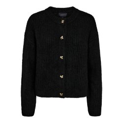 FRO O-NECK CARDIGAN - BLACK,