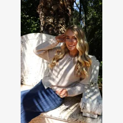 FRO O-NECK CARDIGAN - IVORY