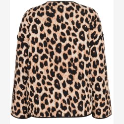Leopard Overgangs jakke Cream
