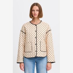  IXMALINI overgangs jakke ICHI Sort Prikker creme