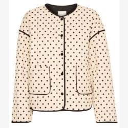  IXMALINI overgangs jakke ICHI Sort Prikker creme