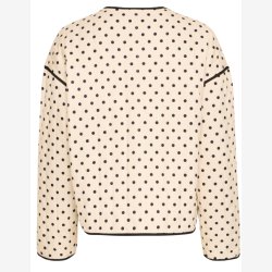  IXMALINI overgangs jakke ICHI Sort Prikker creme