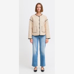  IXMALINI overgangs jakke ICHI Sort Prikker creme