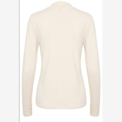 Cream Blonde Jersey Bluse Eggnog