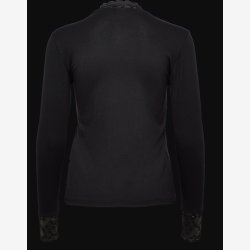 Cream Blonde Jersey Bluse Sort