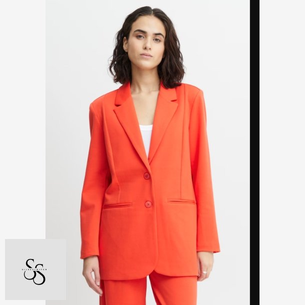 IHKATE SUS OVERSIZE BLAZER  HOT CORAL