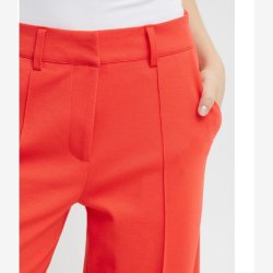 ICHI Wide Leg Bukser med vide 'KATE' i Hot Coral