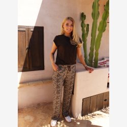 ALMA WIDE PANTS MOCCA LACE