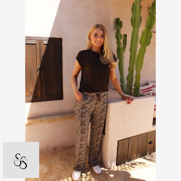 ALMA WIDE PANTS MOCCA LACE