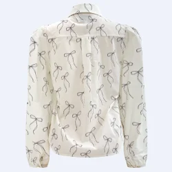 Creme Bow Skjorte Liberte Cream