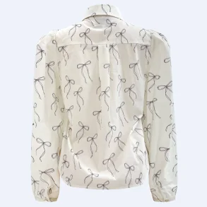 Creme Bow Skjorte Liberte Cream