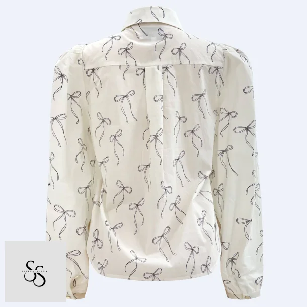 Creme Bow Skjorte Liberte Cream