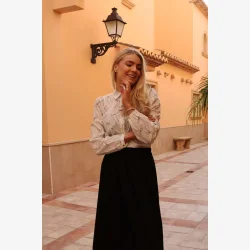 Creme Bow Skjorte Liberte Cream